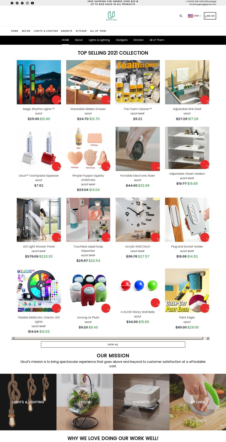 ulcut.com shopify website screenshot