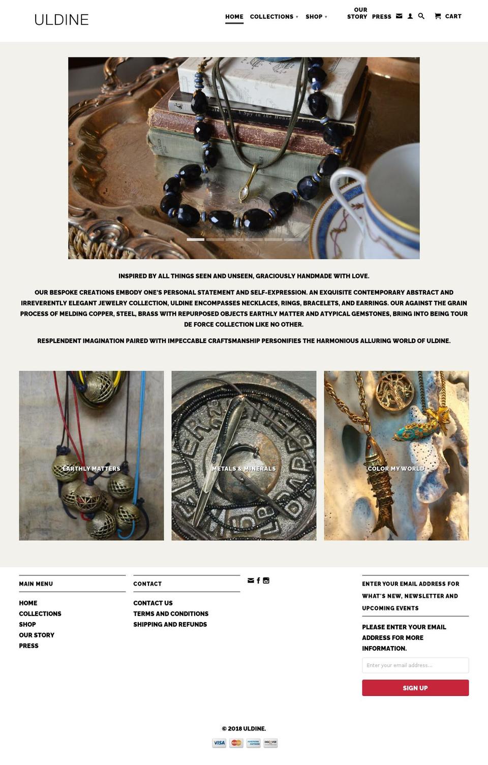 uldine.com — Shopify storefront screenshot