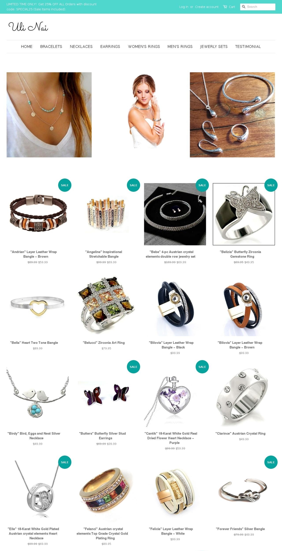 ulinai.com shopify website screenshot