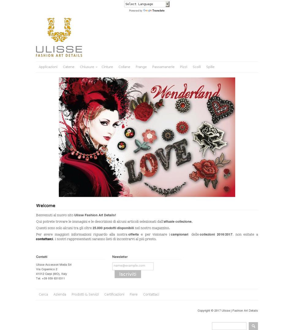 ulissefashion.com shopify website screenshot