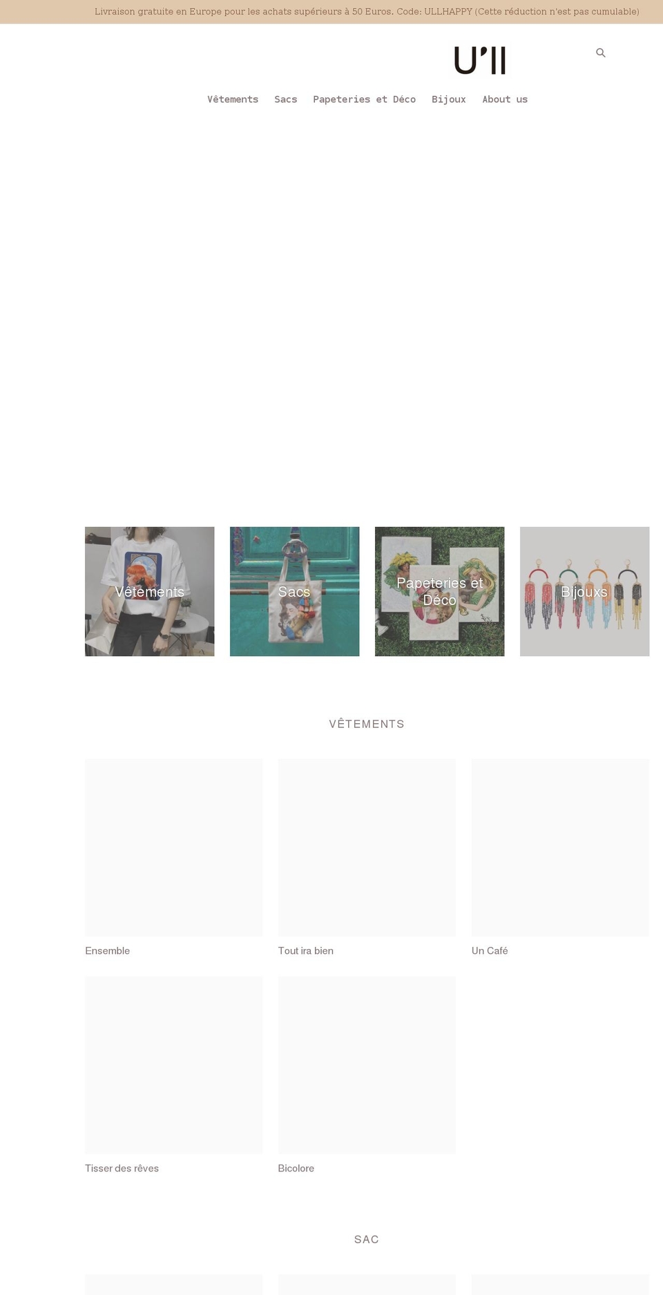ullparis.com shopify website screenshot
