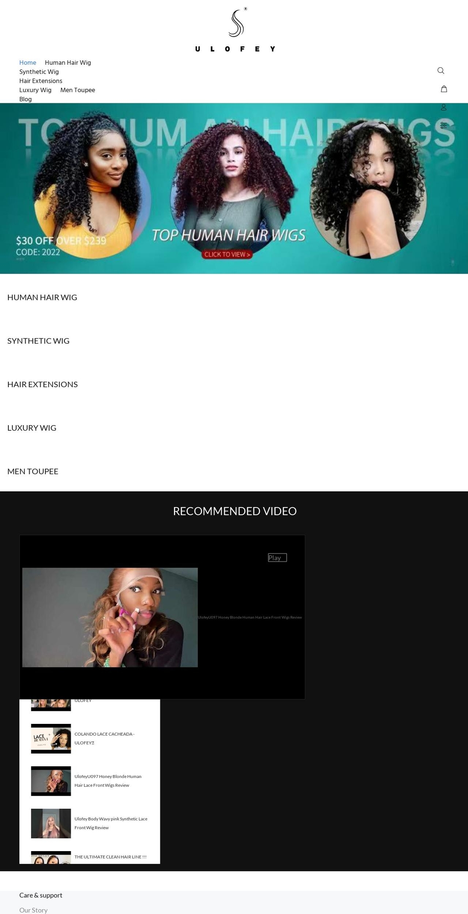 ulofey.com — Shopify storefront screenshot