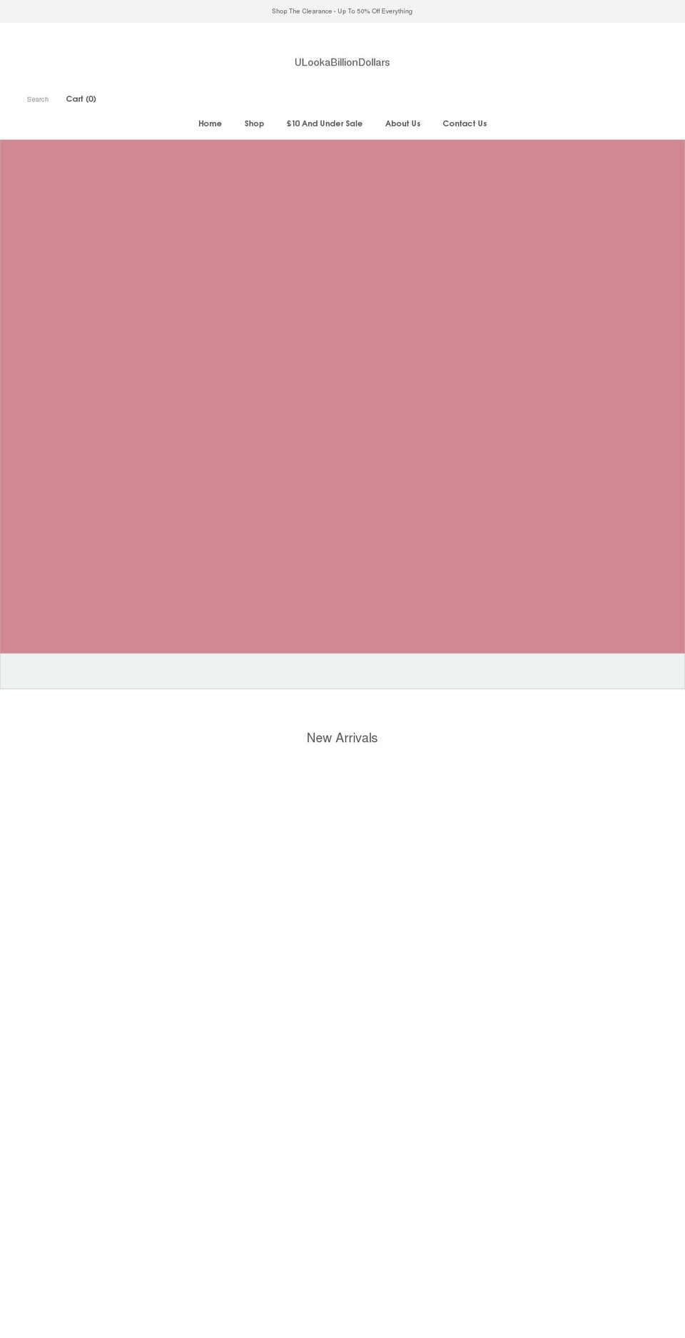 ulookabilliondollars.com shopify website screenshot