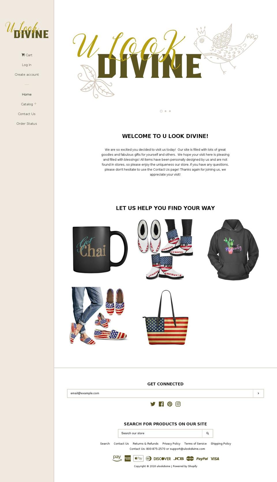 ulookdivine.com shopify website screenshot