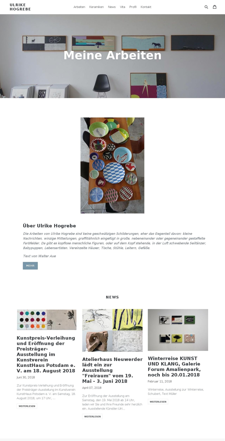 ulrike-hogrebe.de shopify website screenshot