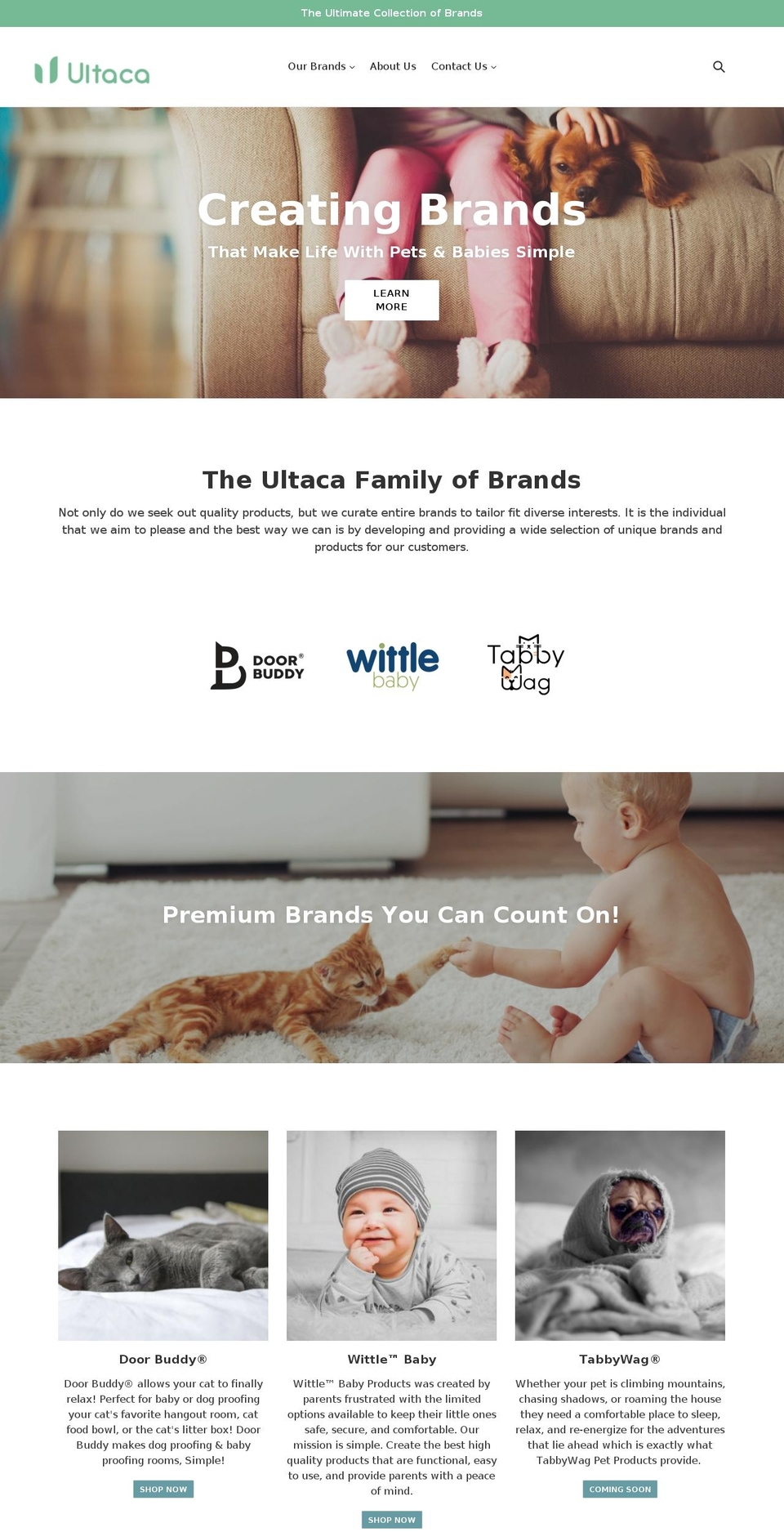 ultaca.com — Shopify storefront screenshot