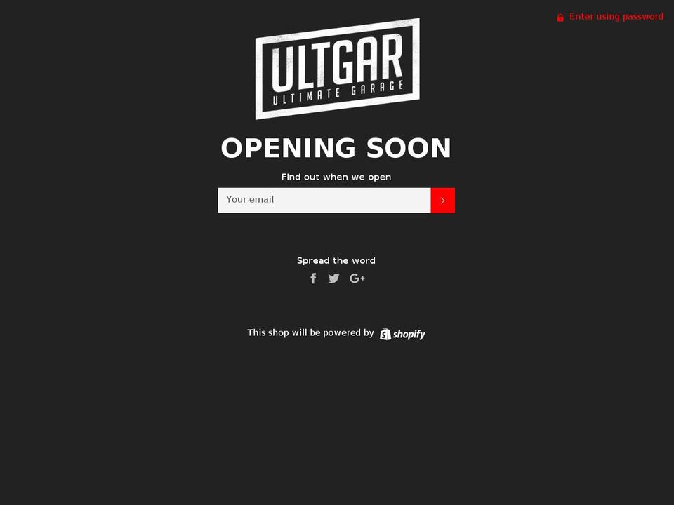 ultgar.com shopify website screenshot