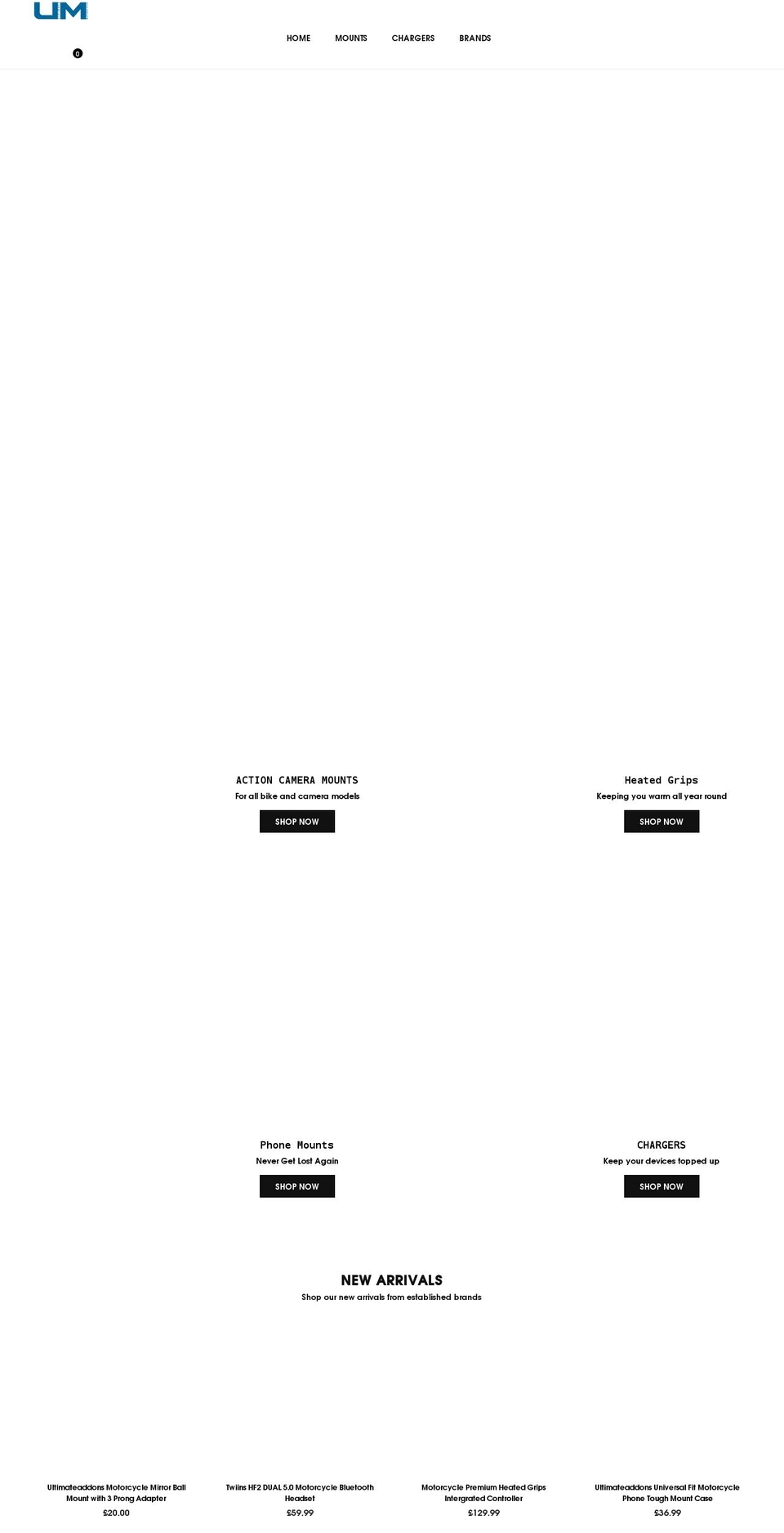 ultimate-motorcycle.co.uk shopify website screenshot