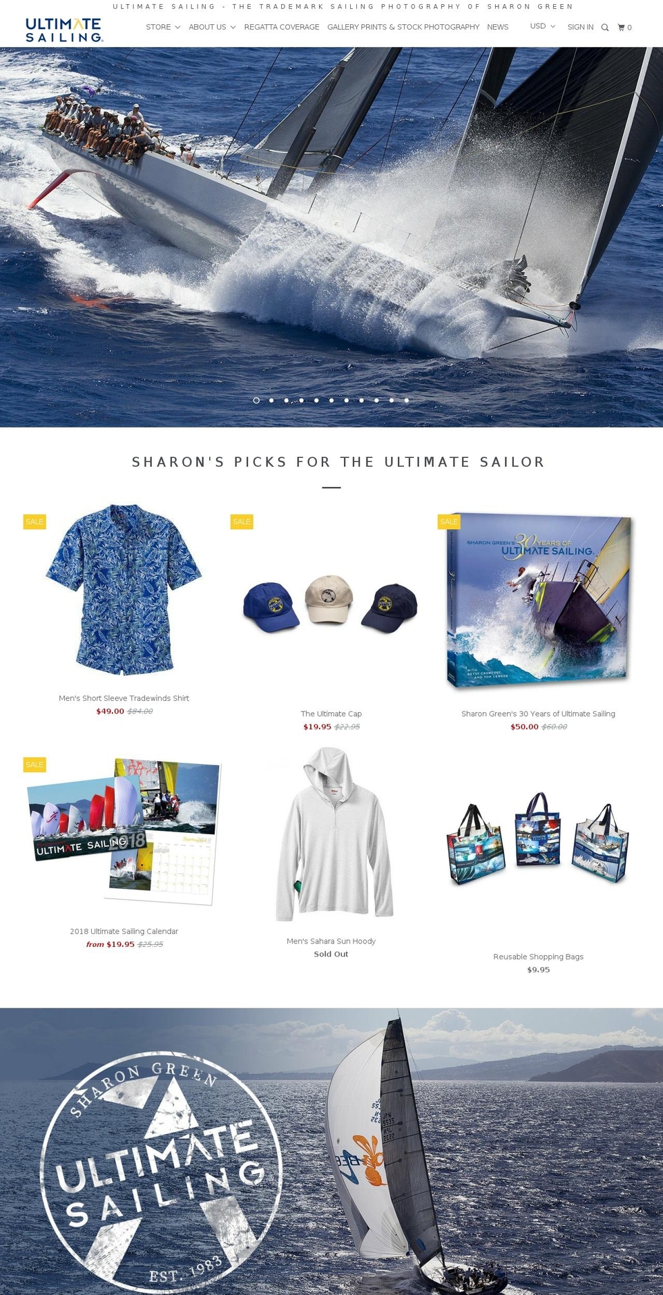 ultimate-sailing-book.com — Shopify storefront screenshot