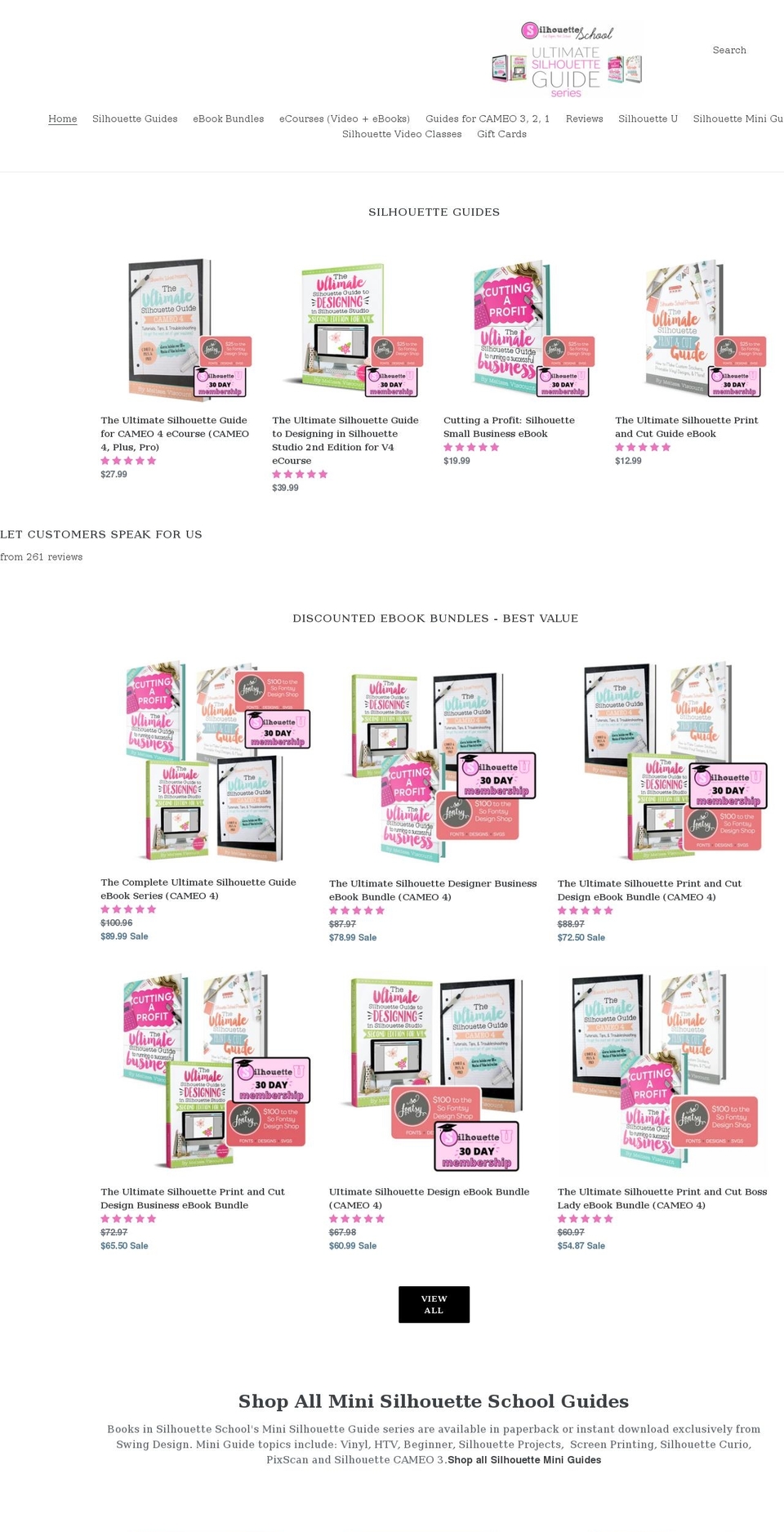 ultimate-silhouette-guide-series.myshopify.com shopify website screenshot