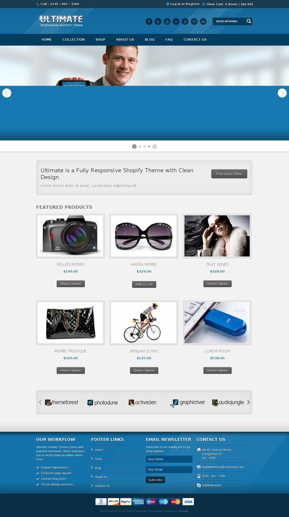 ultimate-theme.myshopify.com shopify website screenshot