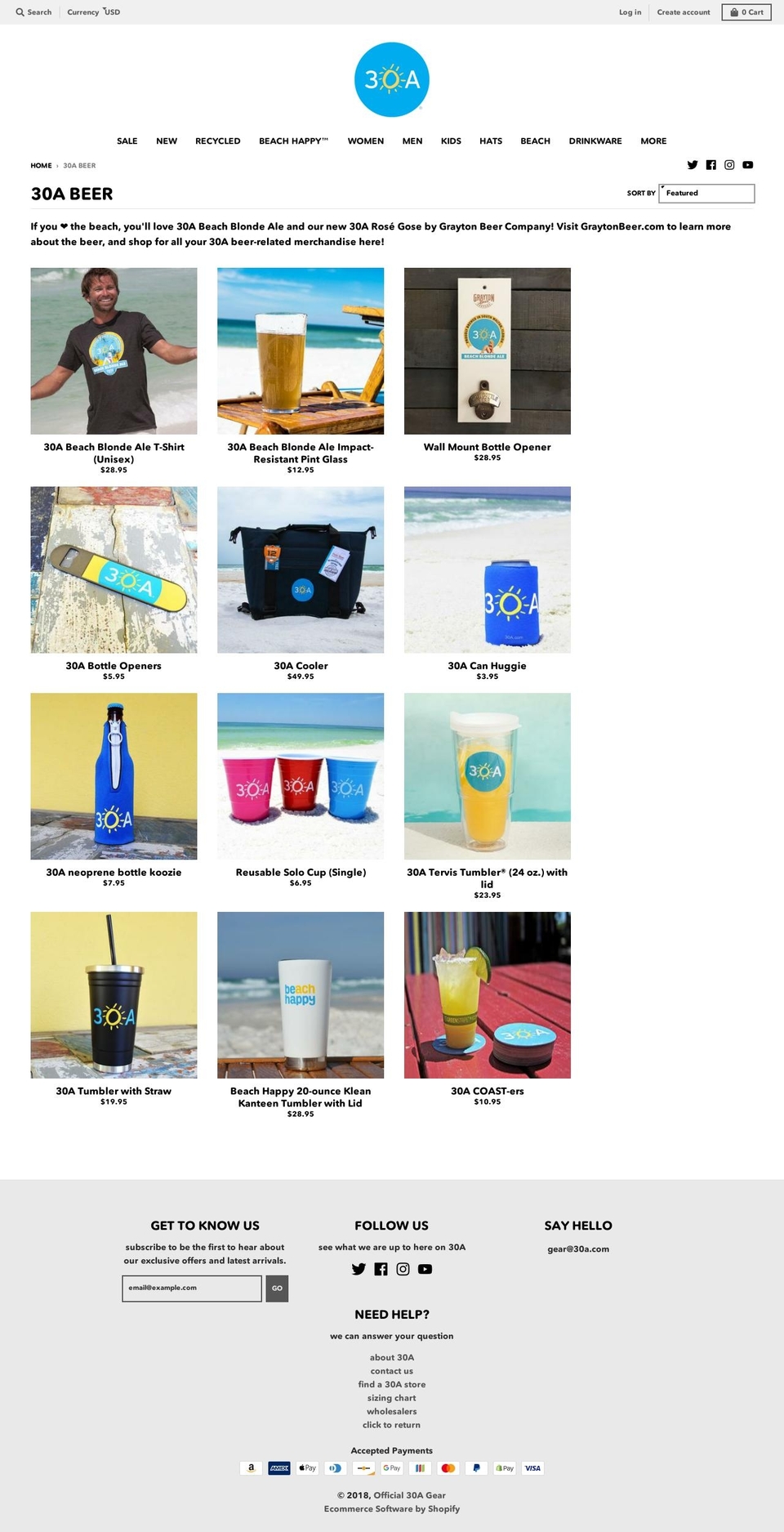 ultimatebeachbeer.com — Shopify storefront screenshot
