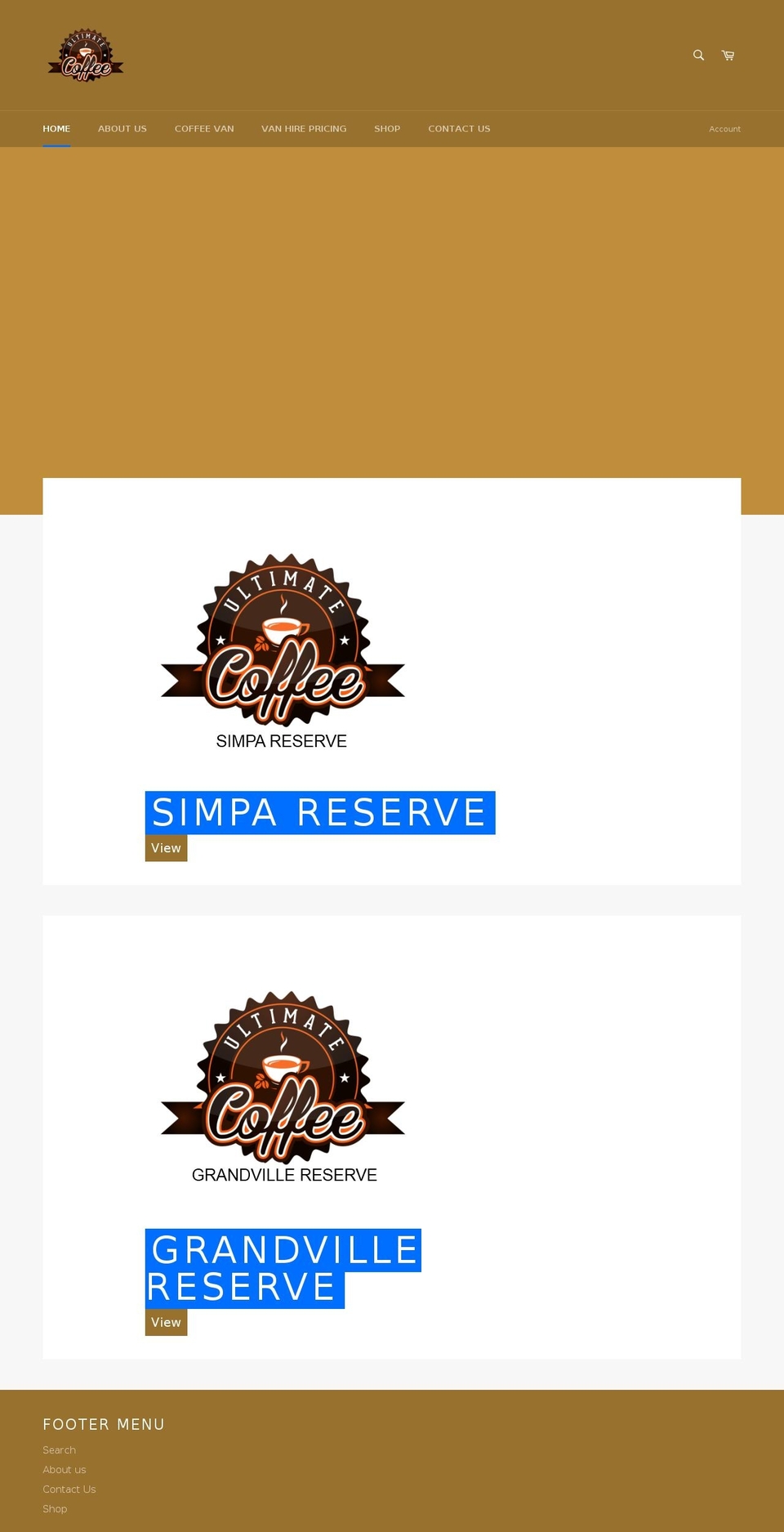 ultimatecoffee.com.au shopify website screenshot