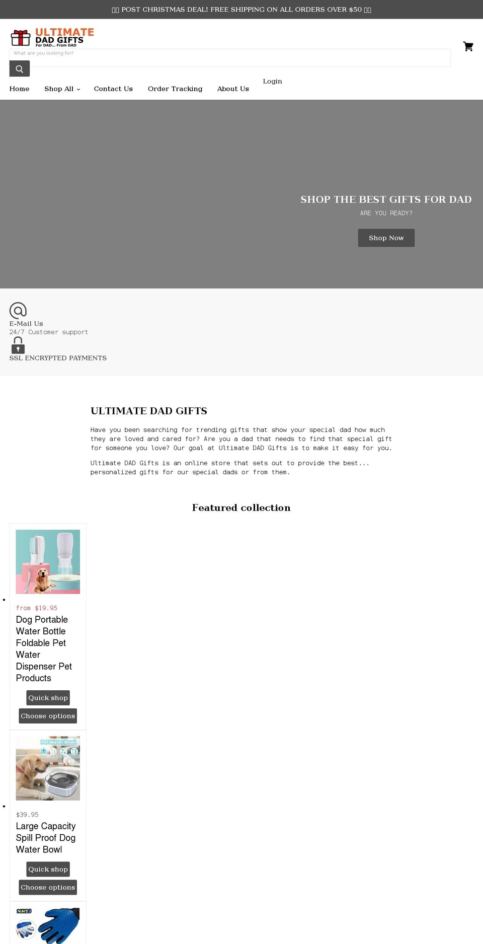 ultimatedadgifts.com shopify website screenshot