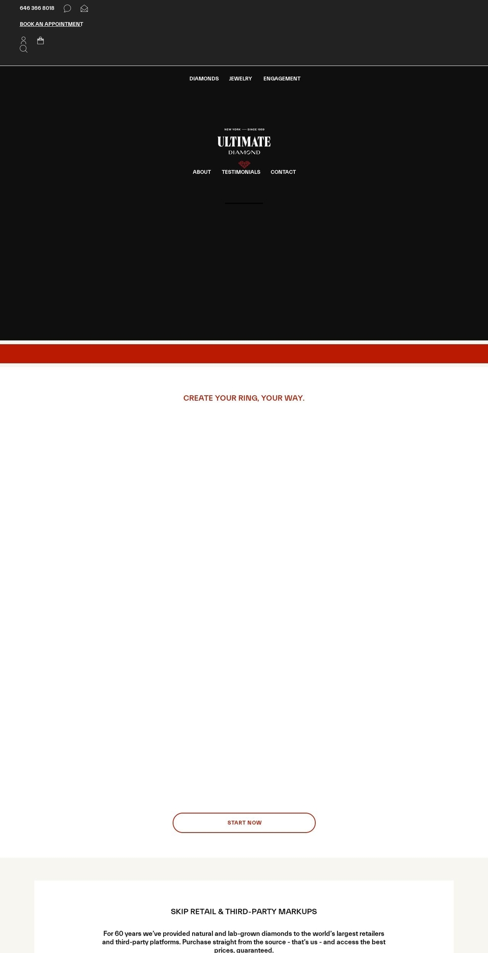 ultimatediamond.com shopify website screenshot