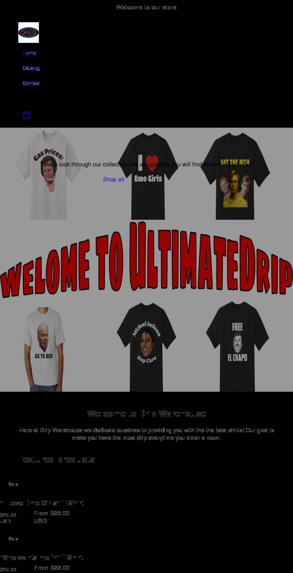 ultimatedrip.com shopify website screenshot