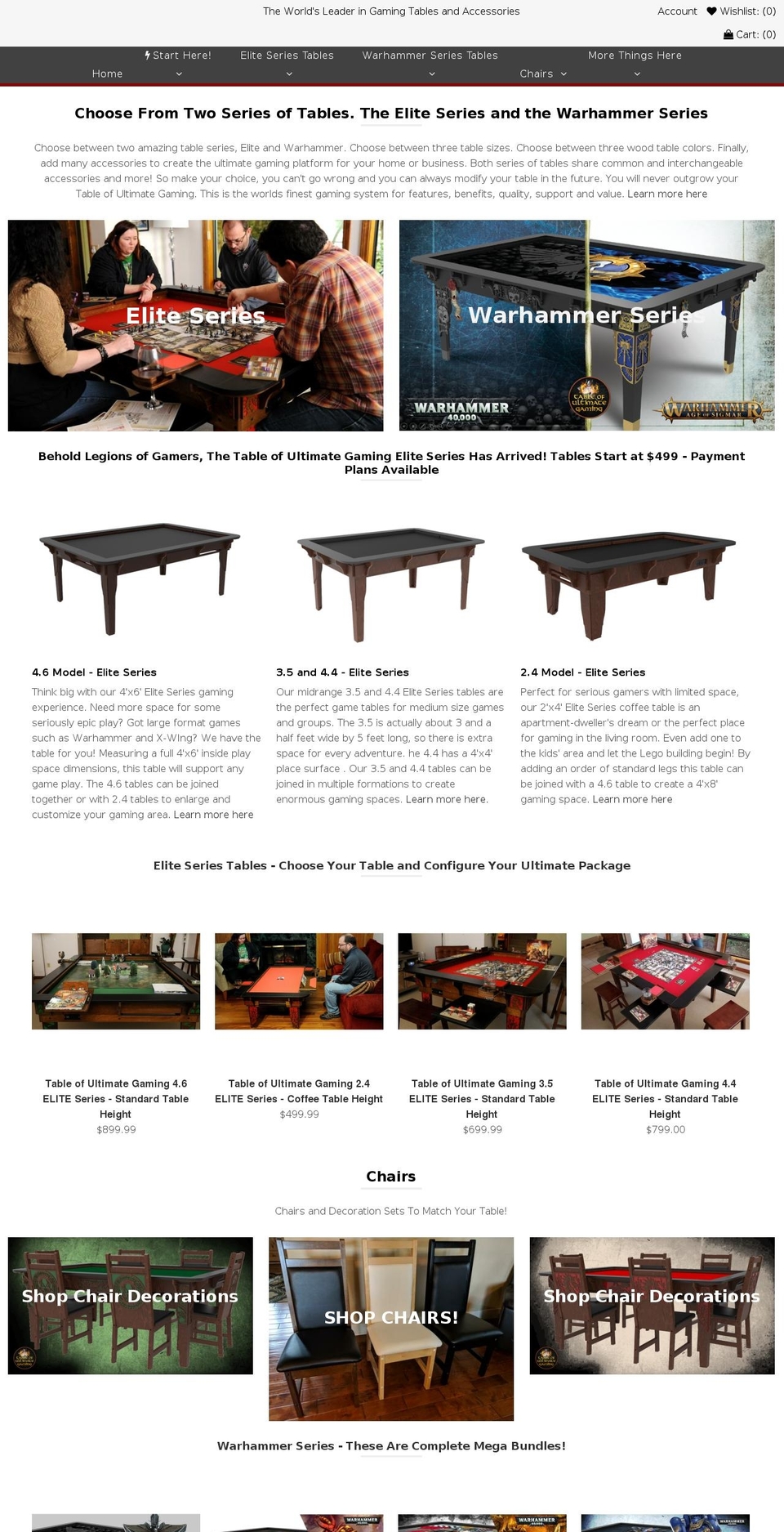 ultimategametable.com shopify website screenshot