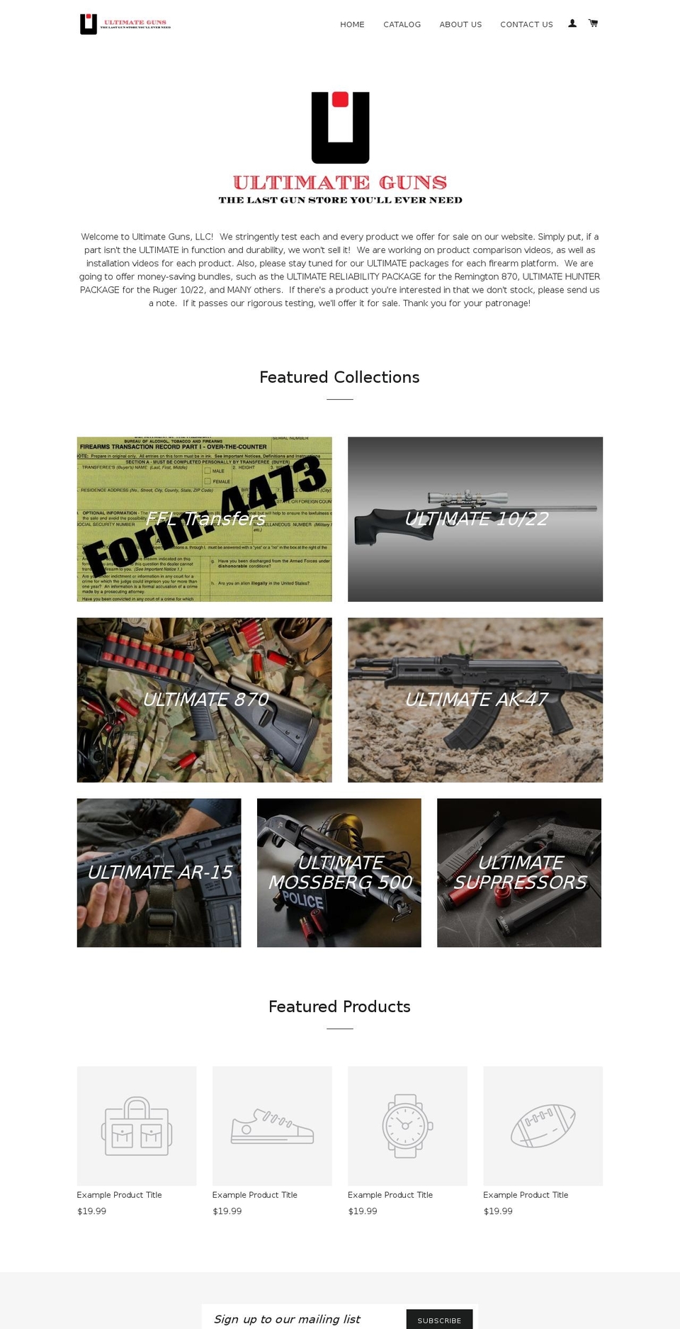 ultimategunparts.com — Shopify storefront screenshot