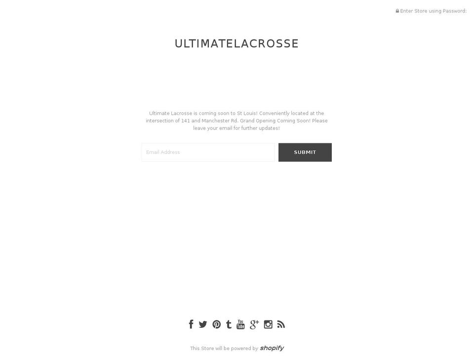 ultimatelacrosse.com shopify website screenshot