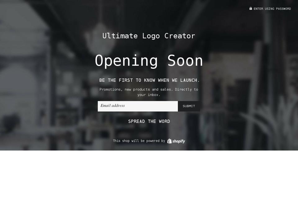 ultimatelogocreator.com shopify website screenshot