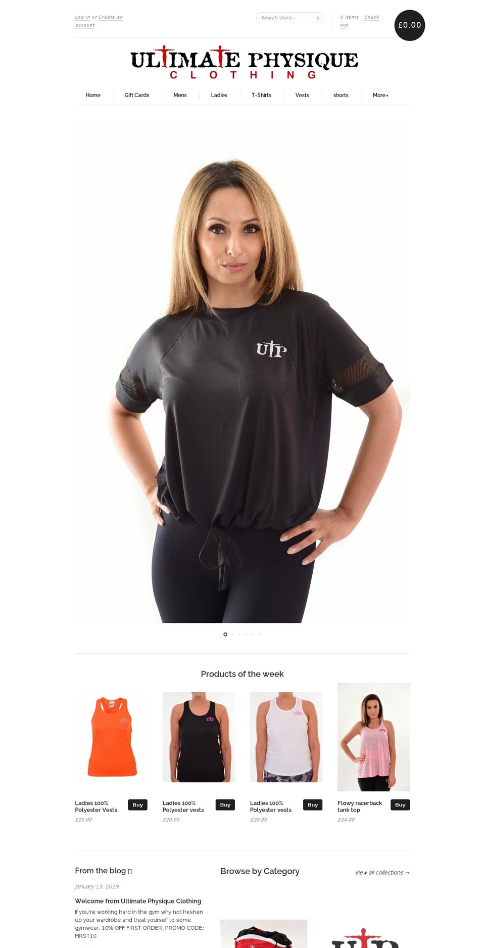 ultimatephysiqueclothing.co.uk shopify website screenshot