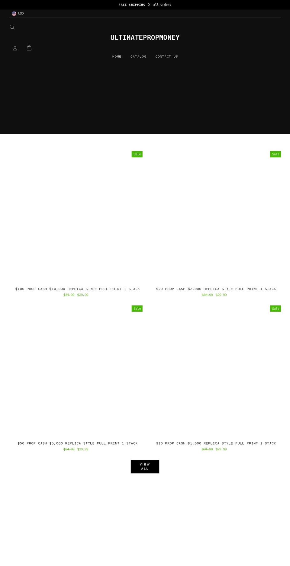 ultimatepropmoney.com shopify website screenshot