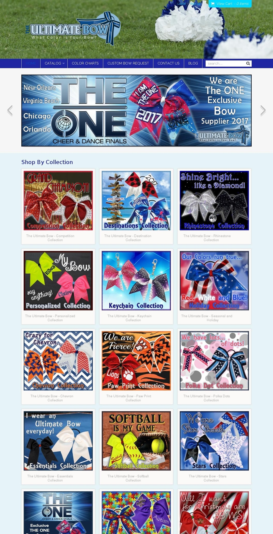ultimaterhinestonebow.com shopify website screenshot