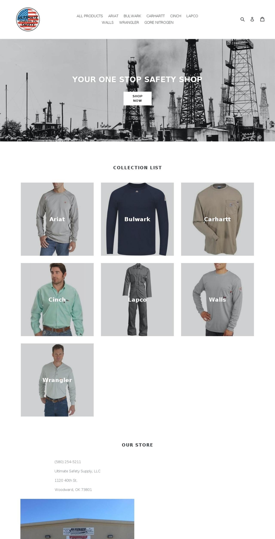 ultimatesafetyandsupplystore.com — Shopify storefront screenshot