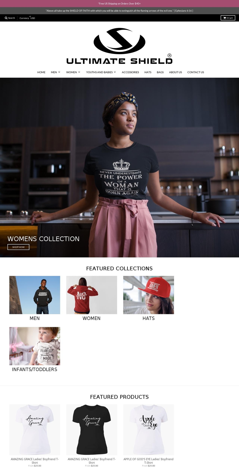 ultimateshield-apparel.com — Shopify storefront screenshot