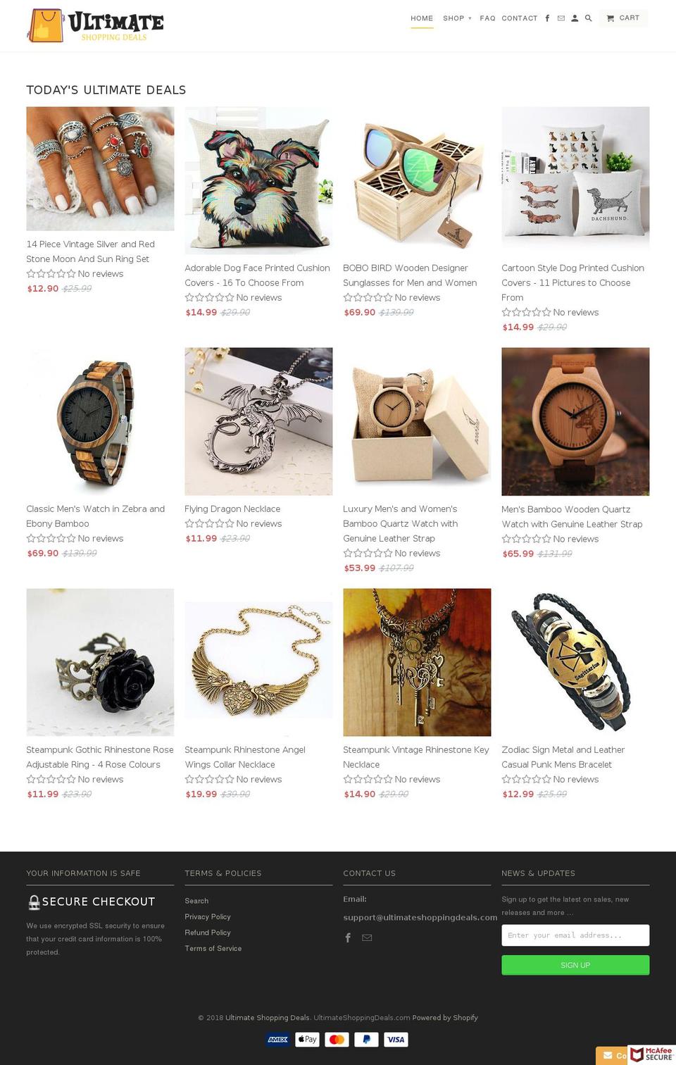 ultimateshoppingdeals.com — Shopify storefront screenshot