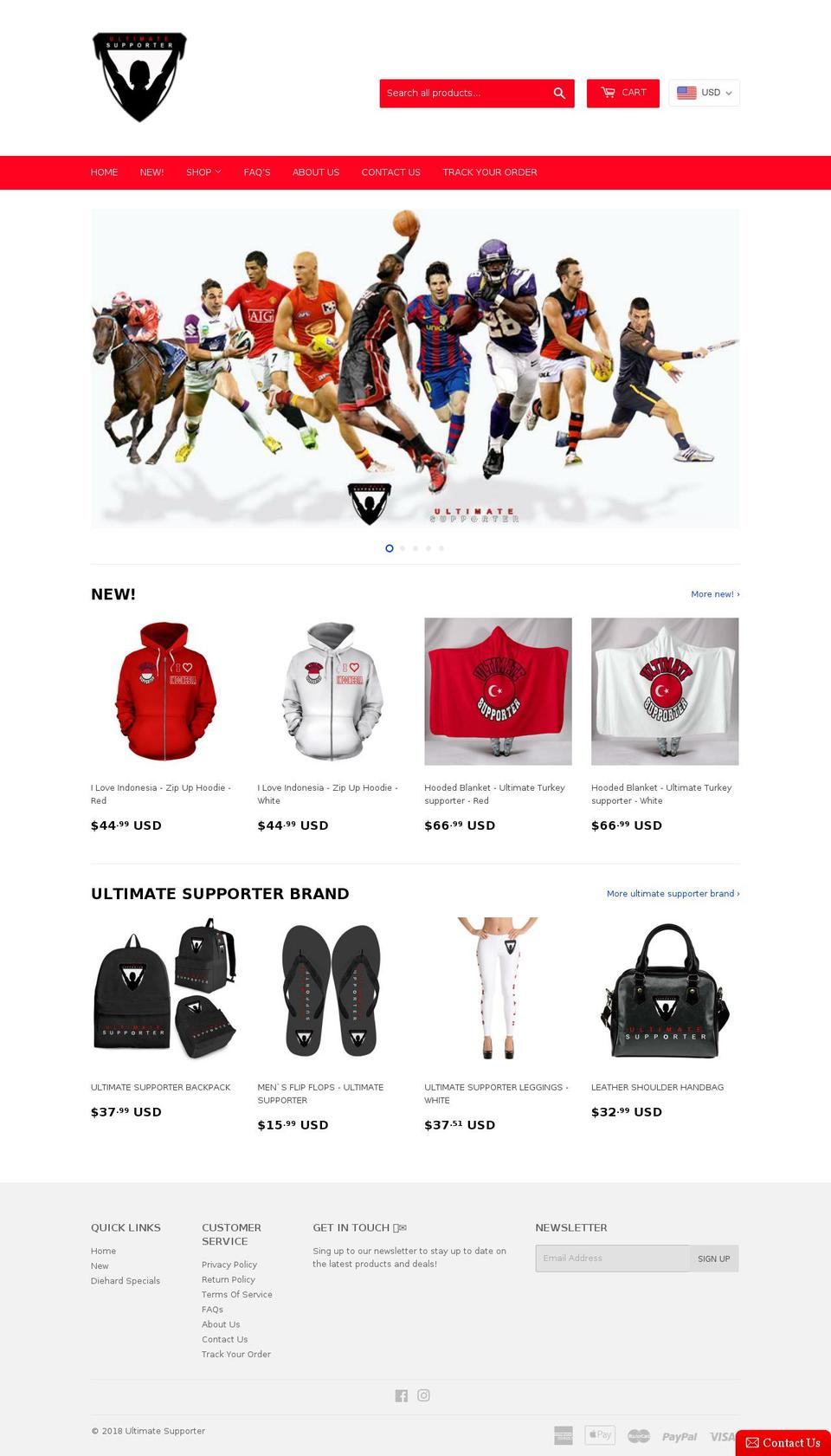 ultimatesupporter.com — Shopify storefront screenshot