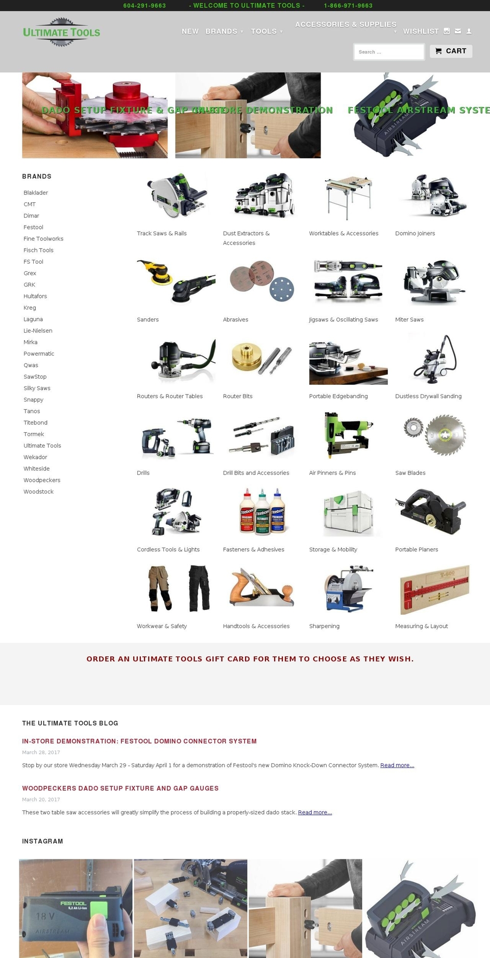 ultimatetools.ca shopify website screenshot