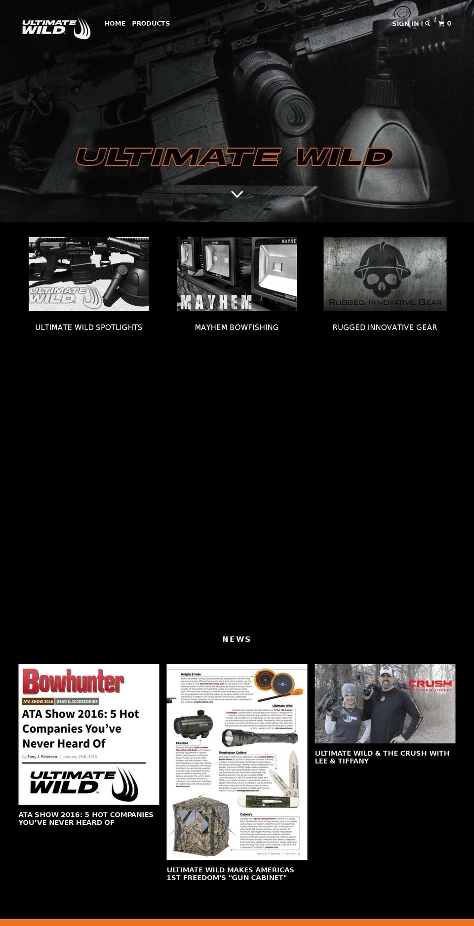 ultimatewildhuntingproducts.com shopify website screenshot