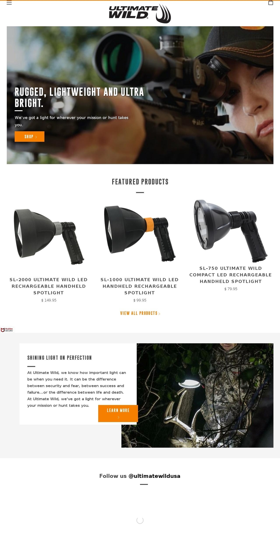 ultimatewildusa.net shopify website screenshot