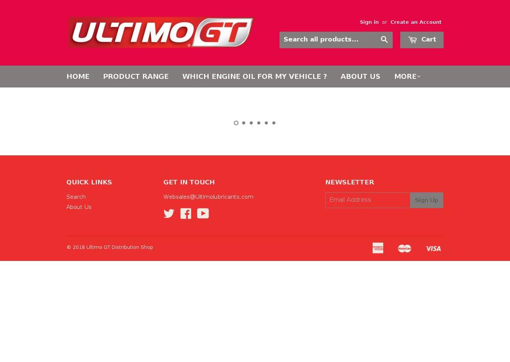 ultimoltd.co.uk shopify website screenshot