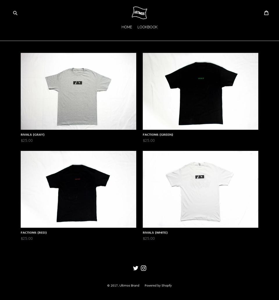 ultimosbrand.com shopify website screenshot