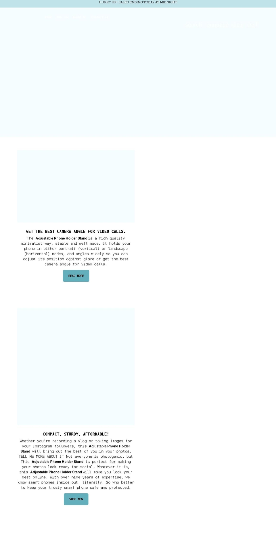 ultiphone.net shopify website screenshot