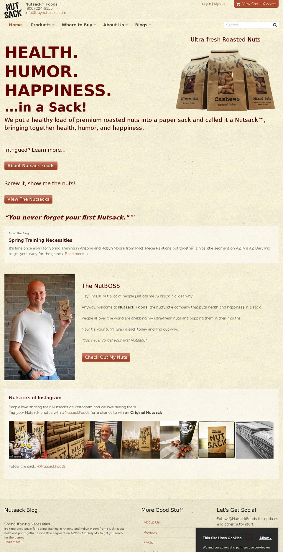ultra-fresh-nuts.com — Shopify storefront screenshot