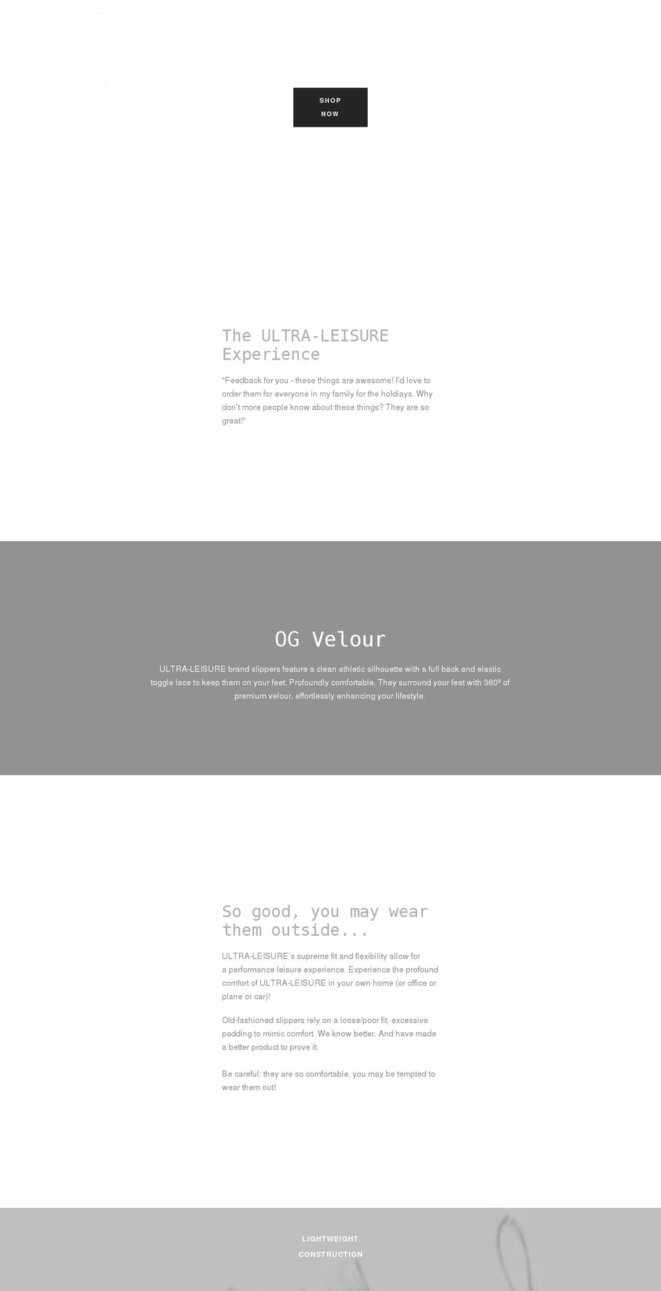 ultra-leisure.com shopify website screenshot
