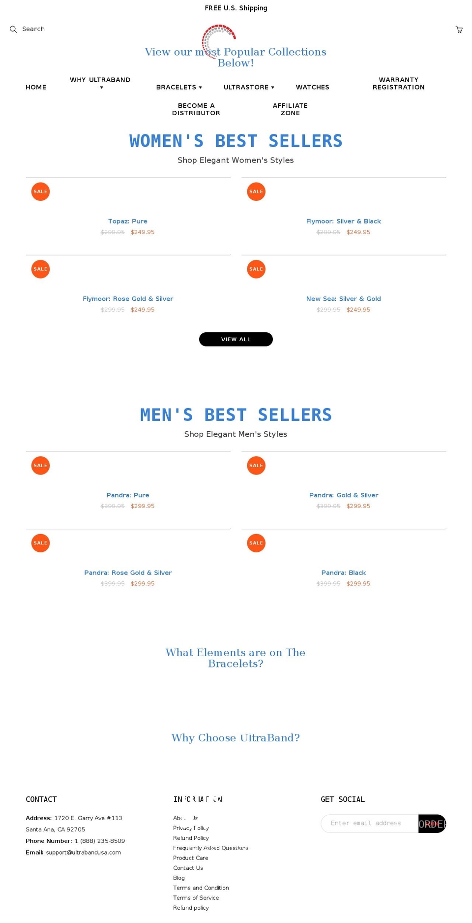 ultrabandusa.com shopify website screenshot