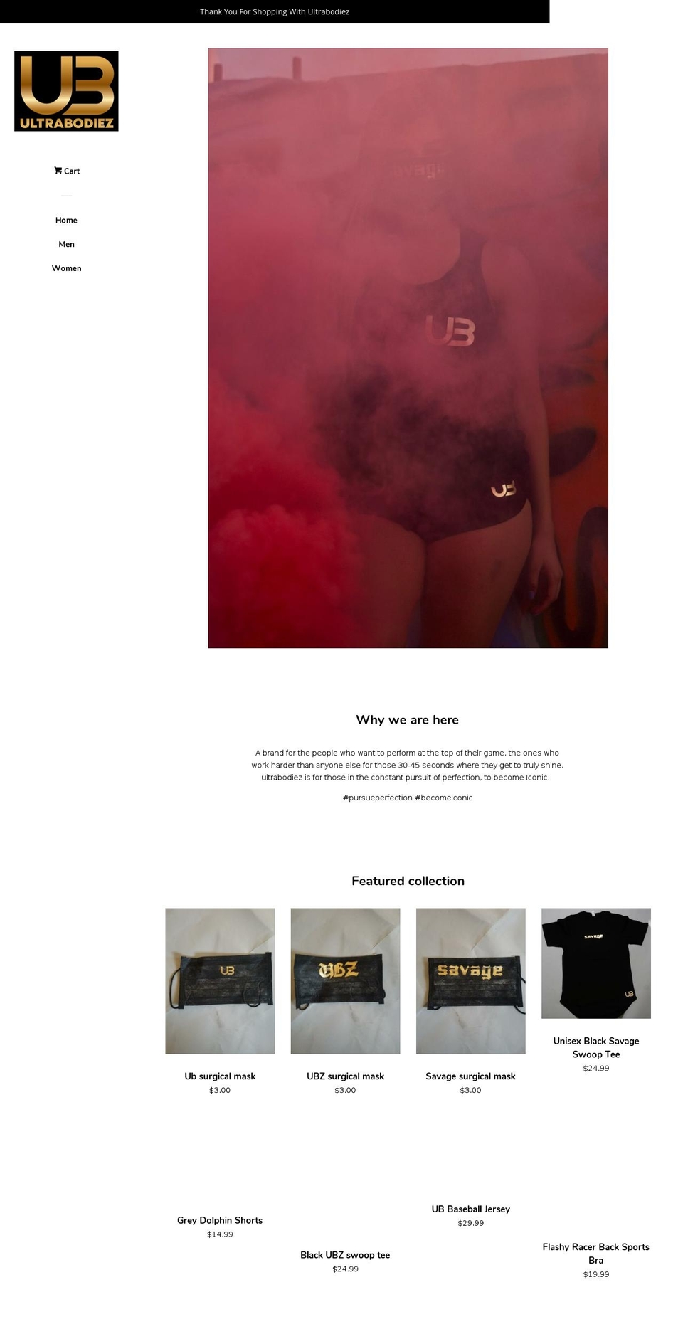 ultrabodiez.com — Shopify storefront screenshot