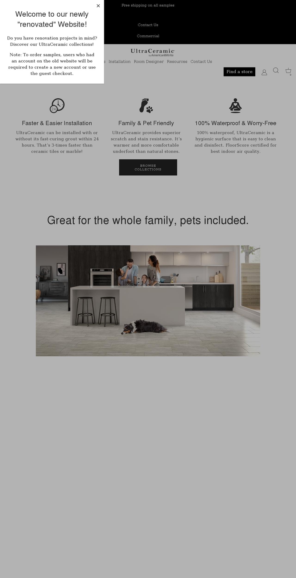 ultraceramic.com shopify website screenshot