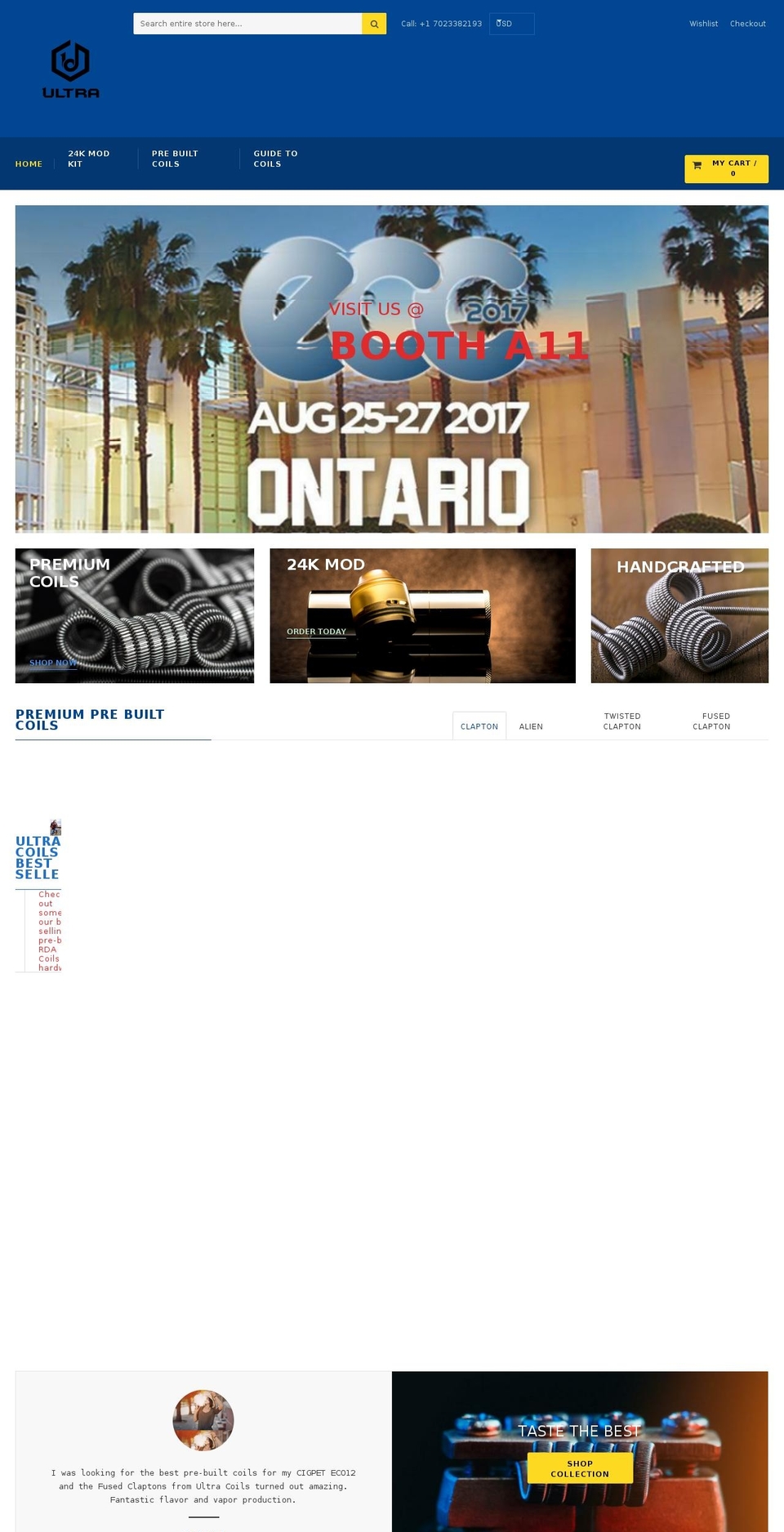 aspire-01-myshopify-com Shopify theme site example ultracoils.com