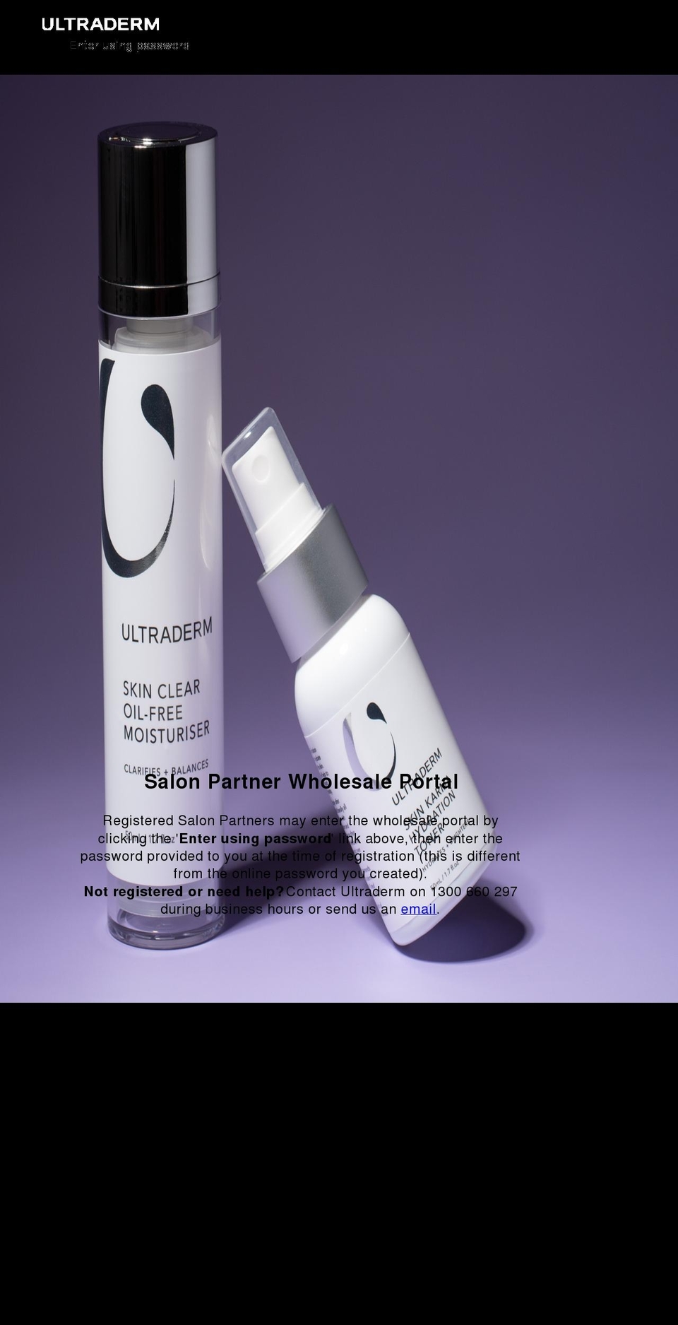 ultradermsalons.com.au shopify website screenshot