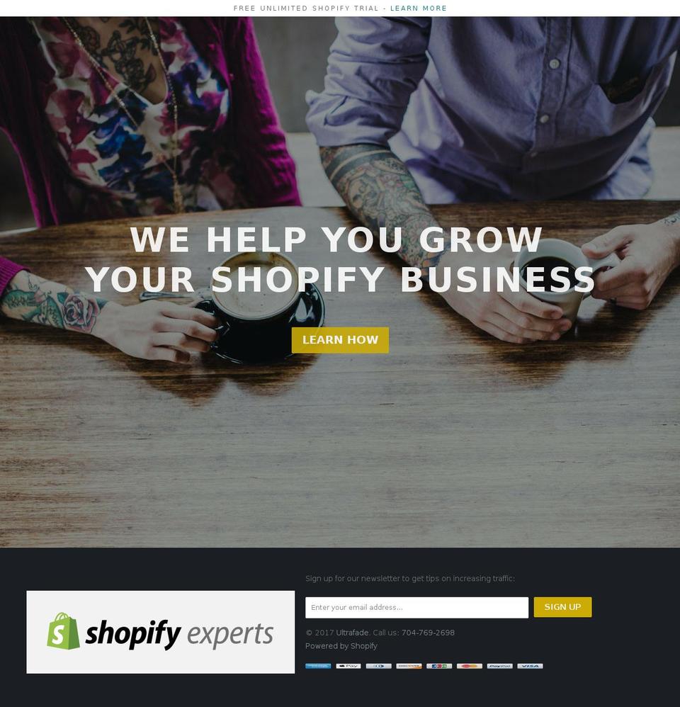 ultrafade.com shopify website screenshot