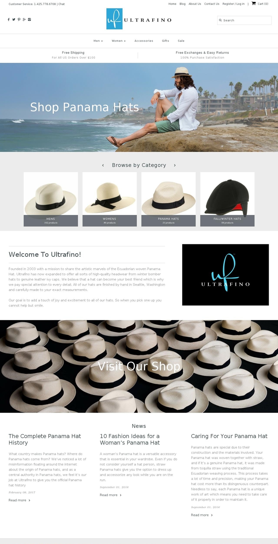 ultrafino.com shopify website screenshot