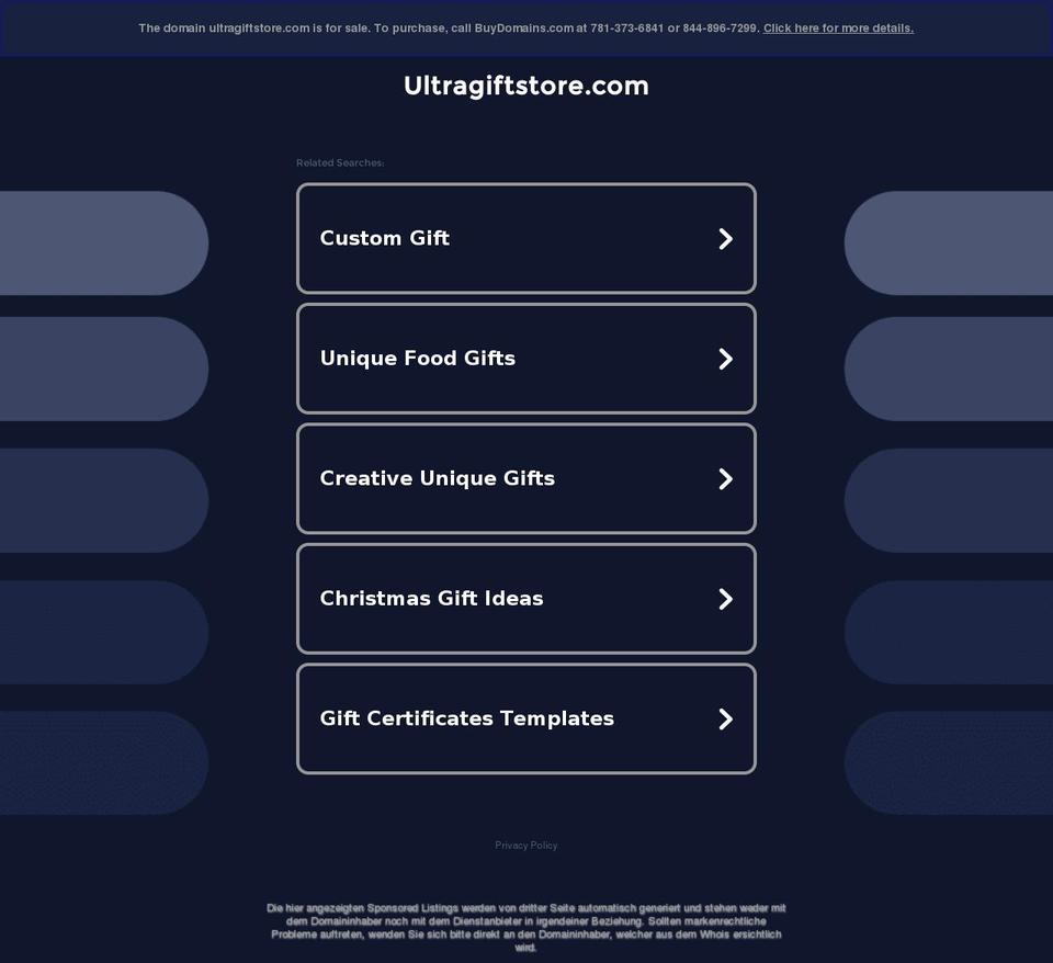 purchase-your-own-copy-support-developer Shopify theme site example ultragiftstore.com