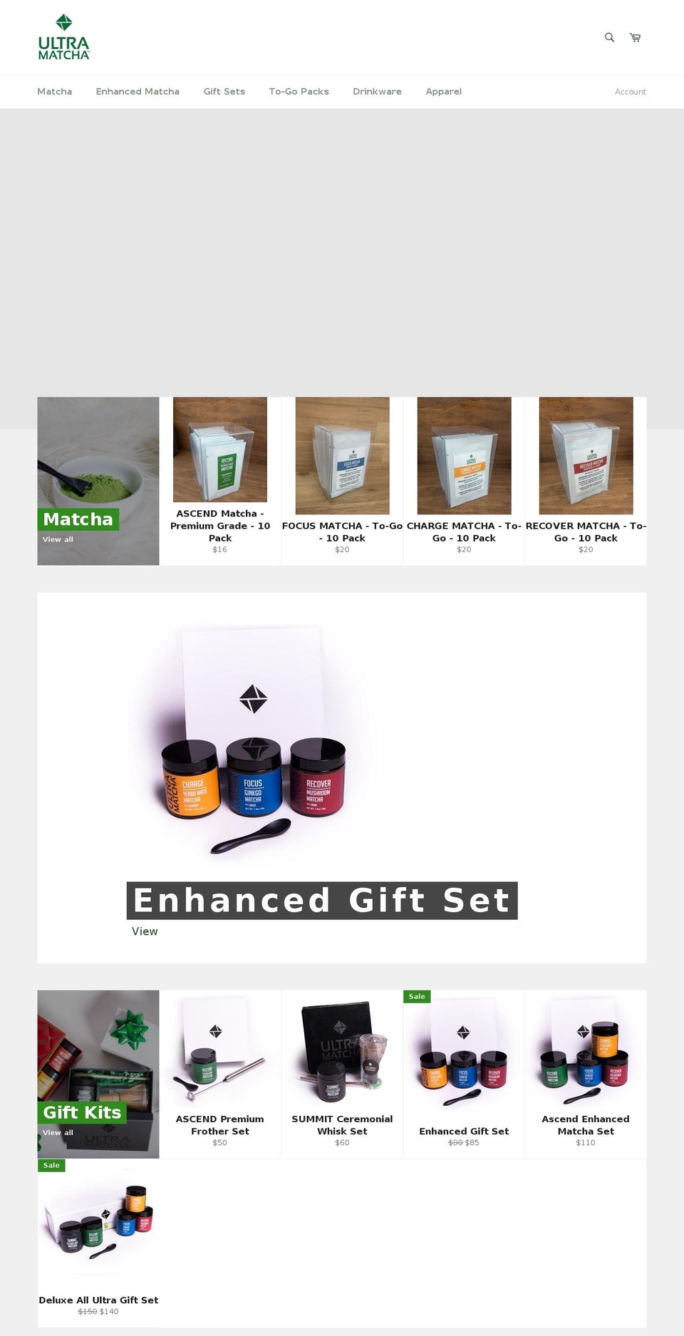 ultramatcha.shop shopify website screenshot