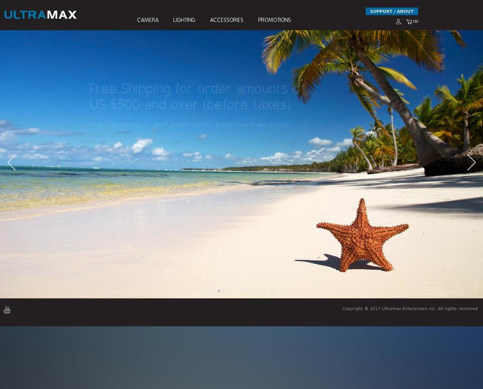 ultramaxdive.com shopify website screenshot