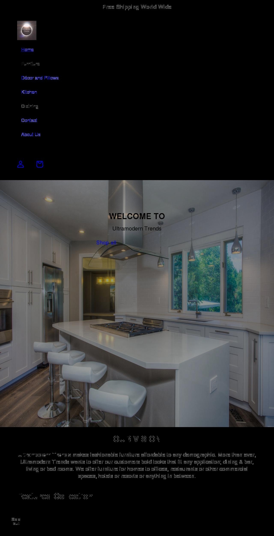 ultramoderntrends.com shopify website screenshot